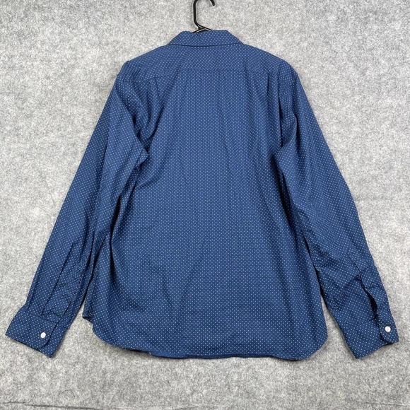 J. Crew Slim Mercentile Flex Button Up Shirt Long Sleeve Mens Size L Large Blue - Picture 8 of 8